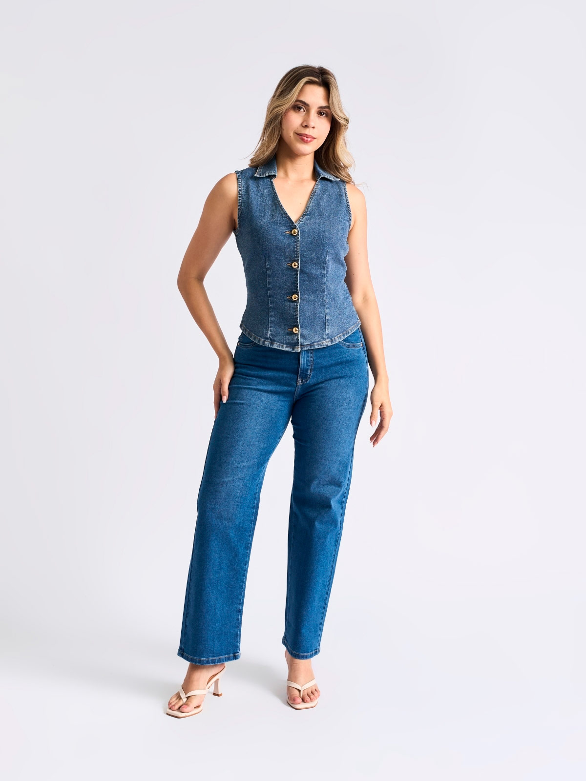 JEANS ALGODÓN RECTO MUJER PARADA 111 GRACIA - 1