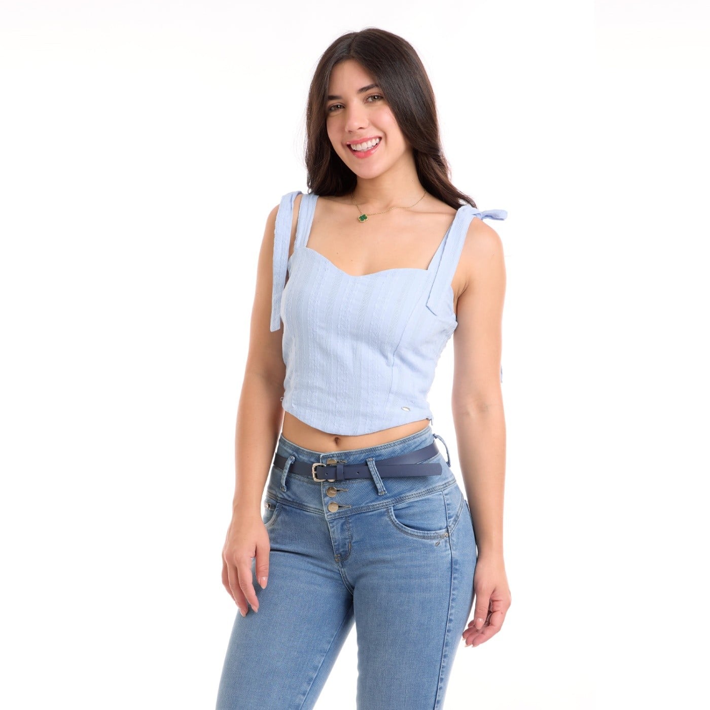 TOP ALGODÓN MUJER METAL JEANS LAZOS LULI - 1