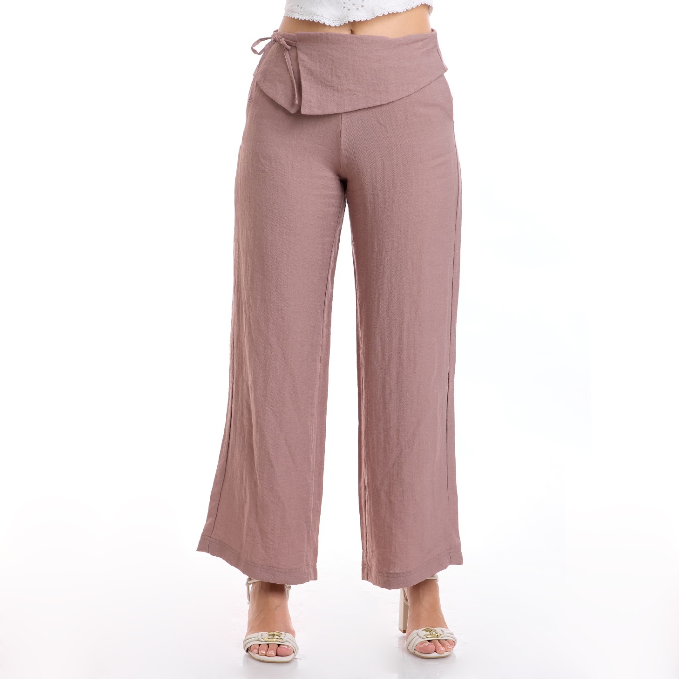 PANTALÓN REGULAR MUJER METAL JEANS LINO MAHAICA - 1