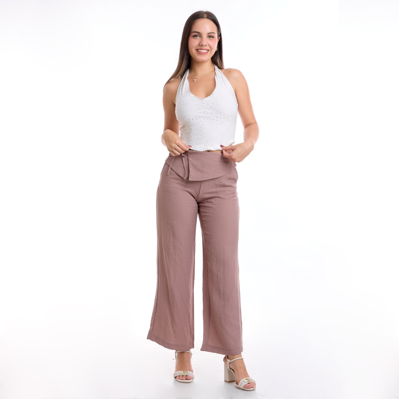 PANTALÓN REGULAR MUJER METAL JEANS LINO MAHAICA - 2