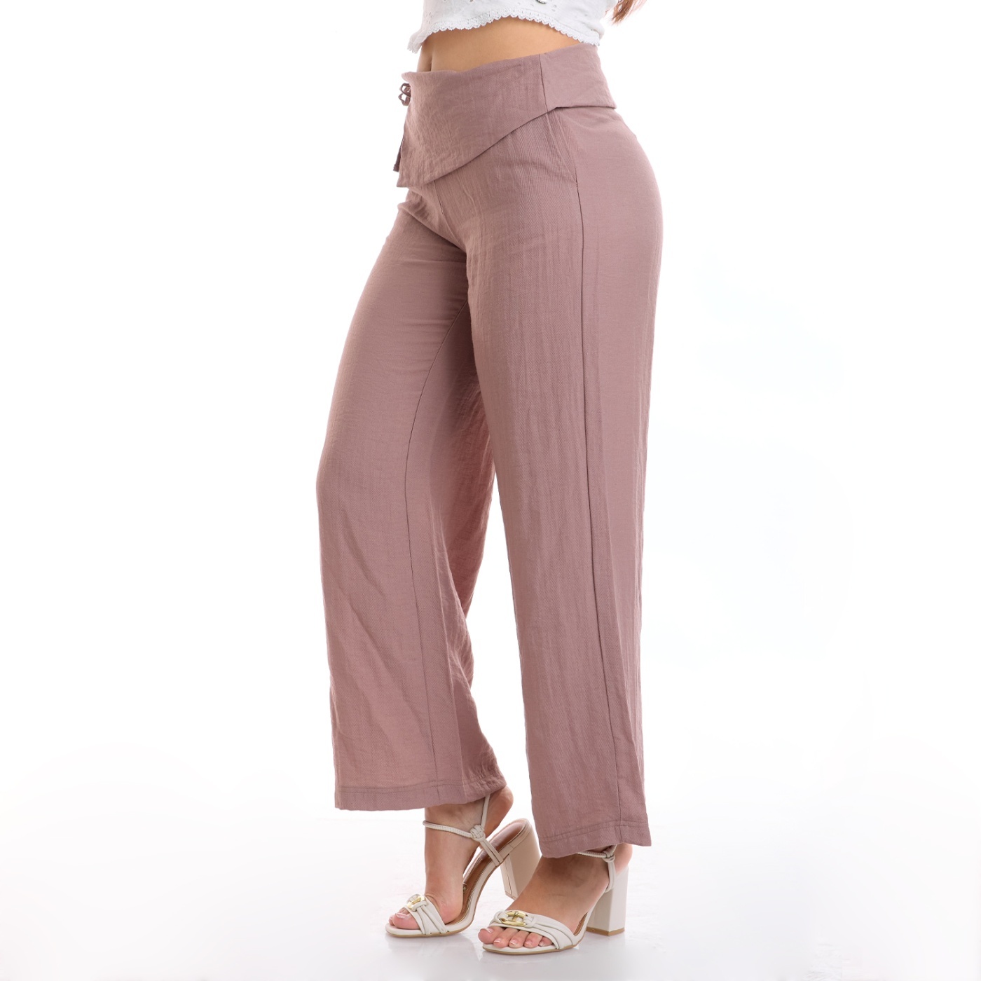 PANTALÓN REGULAR MUJER METAL JEANS LINO MAHAICA - 4