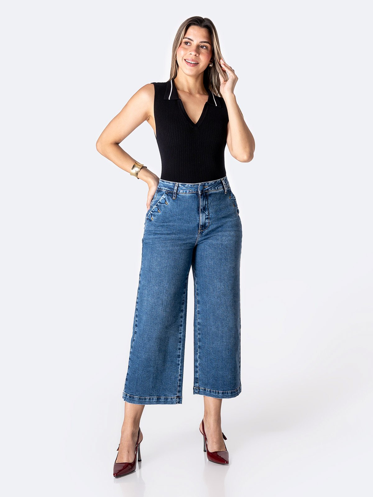 JEANS CULOTTE MUJER PIONIER BRUNELHA - 1