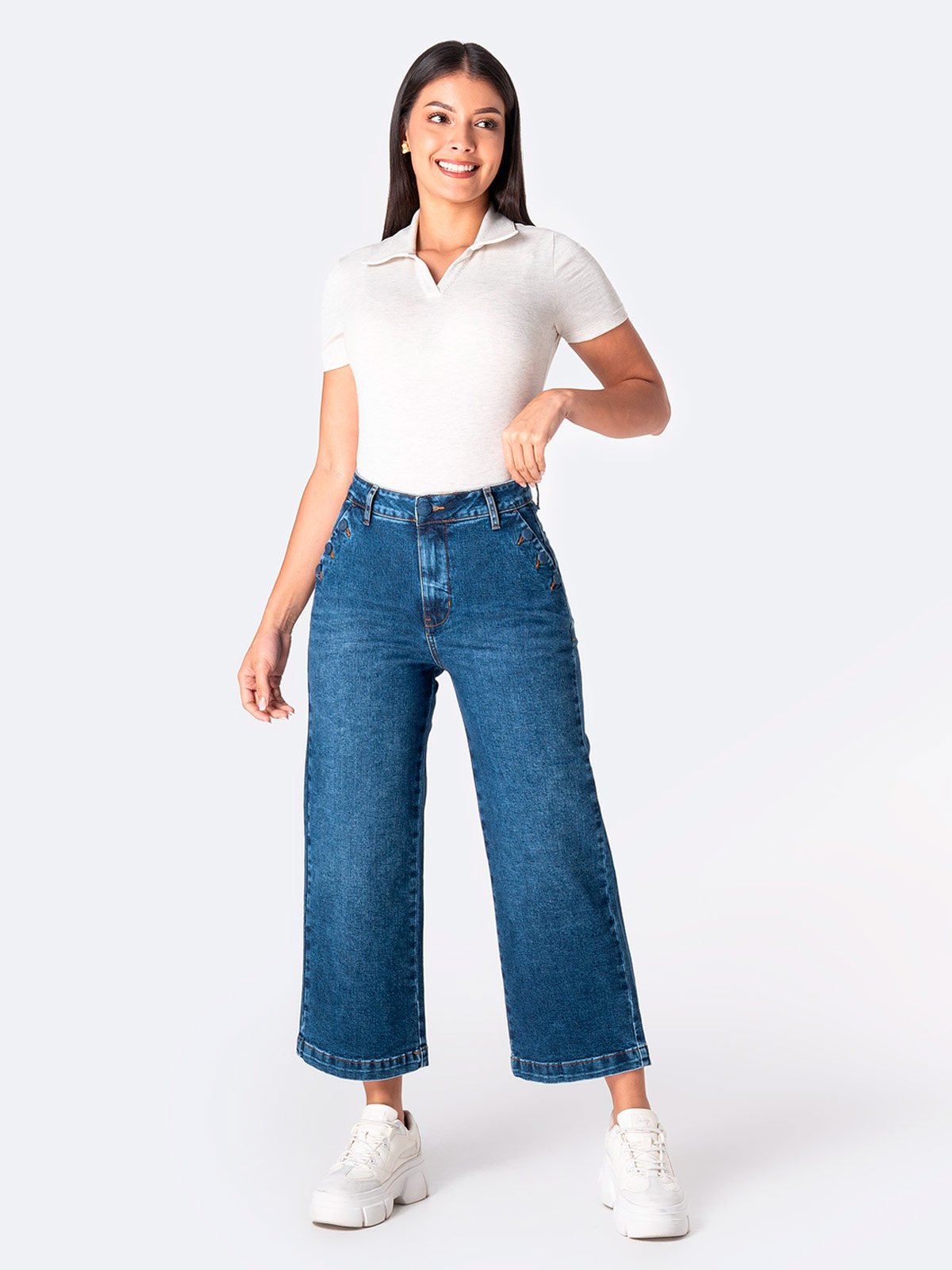 JEANS CULOTTE MUJER PIONIER BRUNELHA - 1