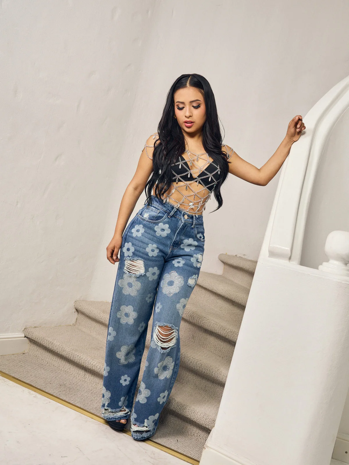 JEANS ALGODÓN REGULAR MUJER GLAM - 1