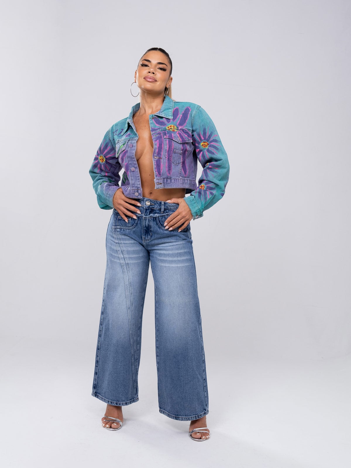 JEANS ALGODÓN PALAZZO MUJER GLAM BARBARA - 1