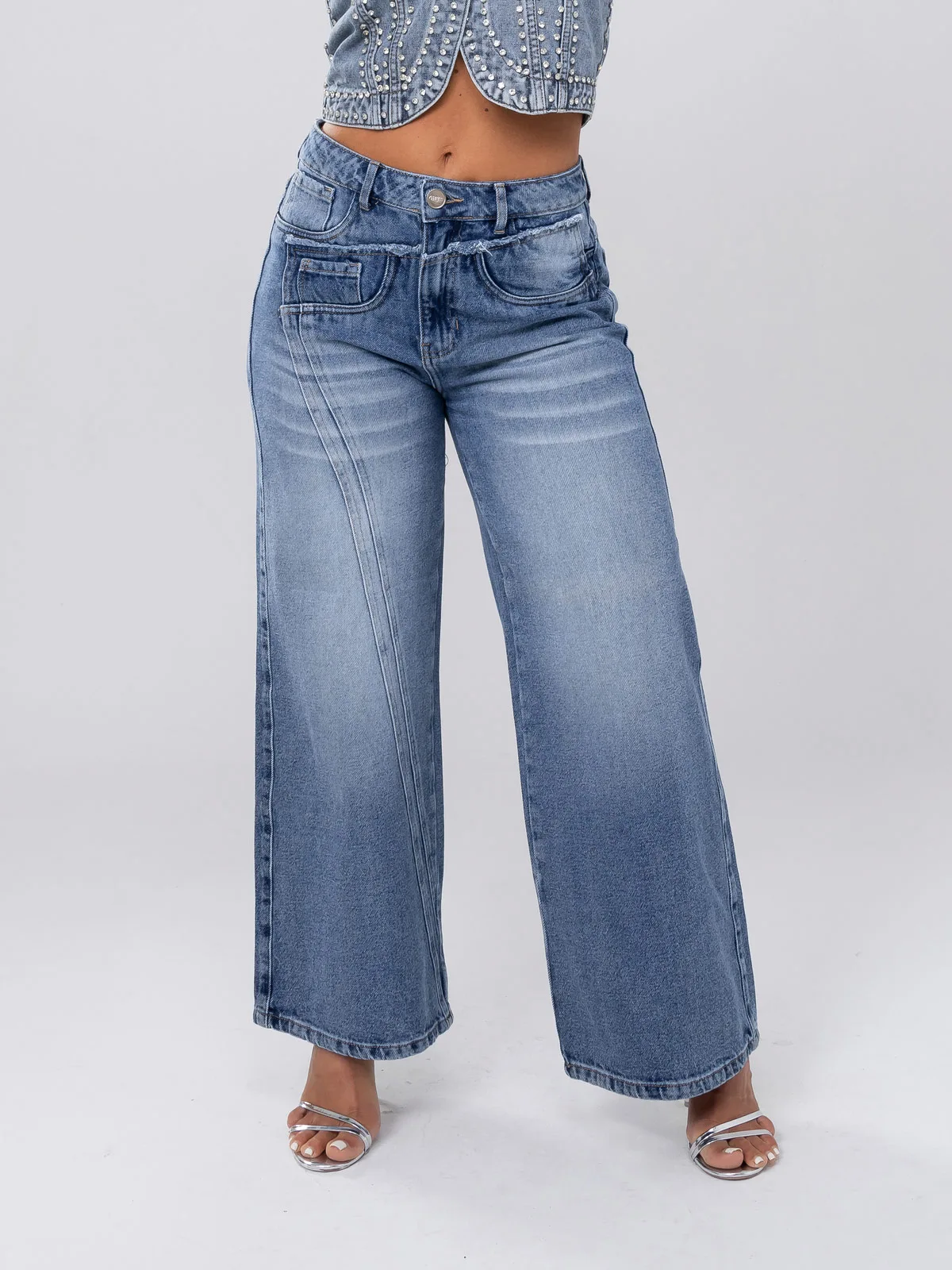 JEANS ALGODÓN PALAZZO MUJER GLAM BARBARA - 2