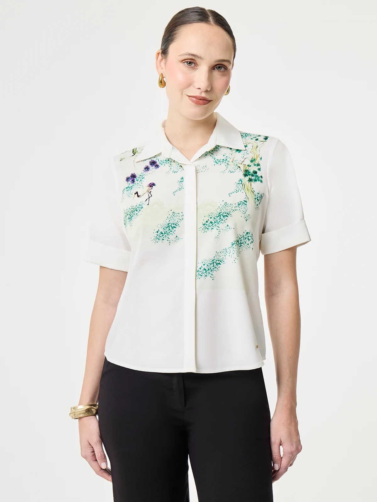 BLUSA MANGA CORTA MUJER JOHN HOLDEN WOMAN - 1