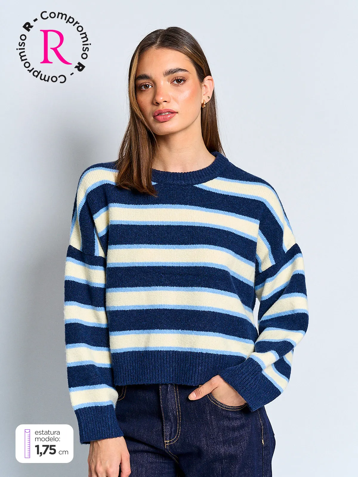 SWEATER MANGA LARGA MUJER INDEX EBARBI - 1