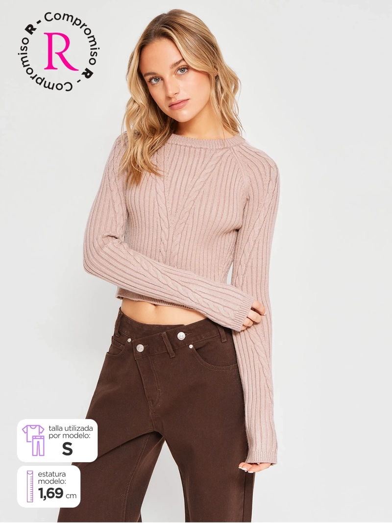 SWEATER MUJER INDEX TRENZAS - 1
