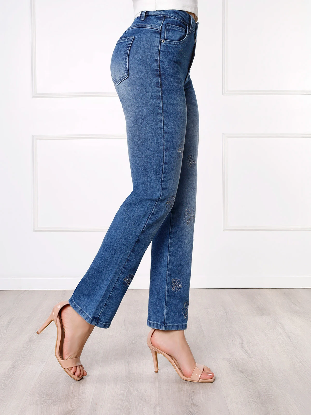 JEANS ALGODÓN STRAIGHT MUJER KANSAS PERLA - 3