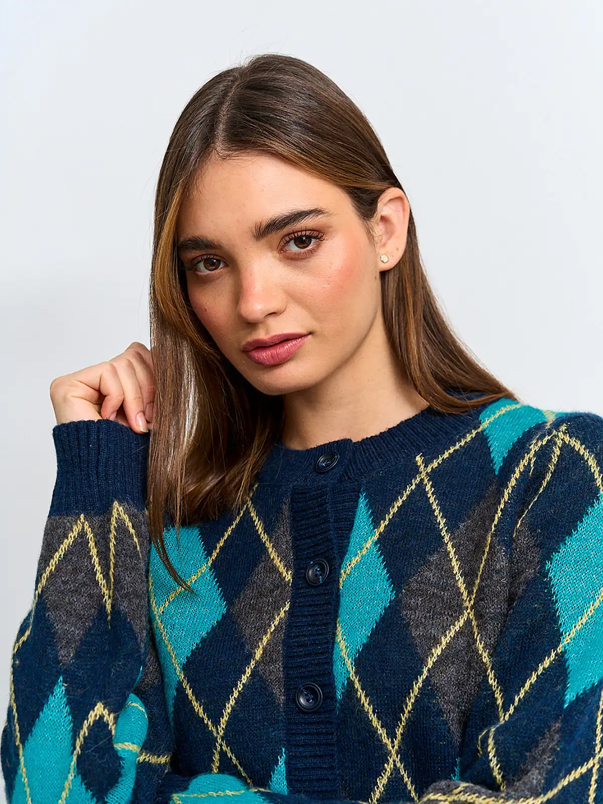 CARDIGAN MUJER INDEX ROMBO - 3