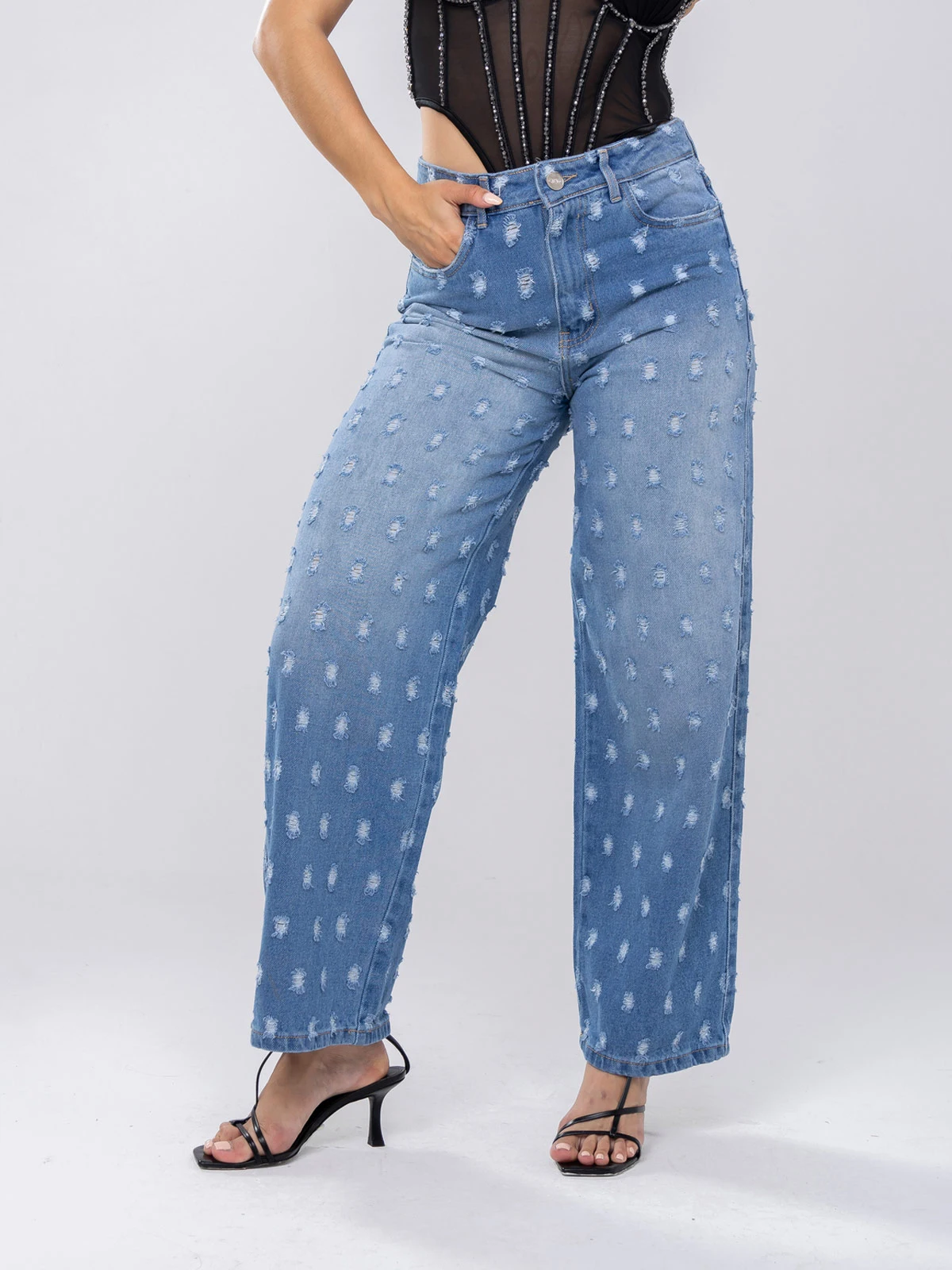 JEANS ALGODÓN MUJER GLAM VANIA LAZER - 2