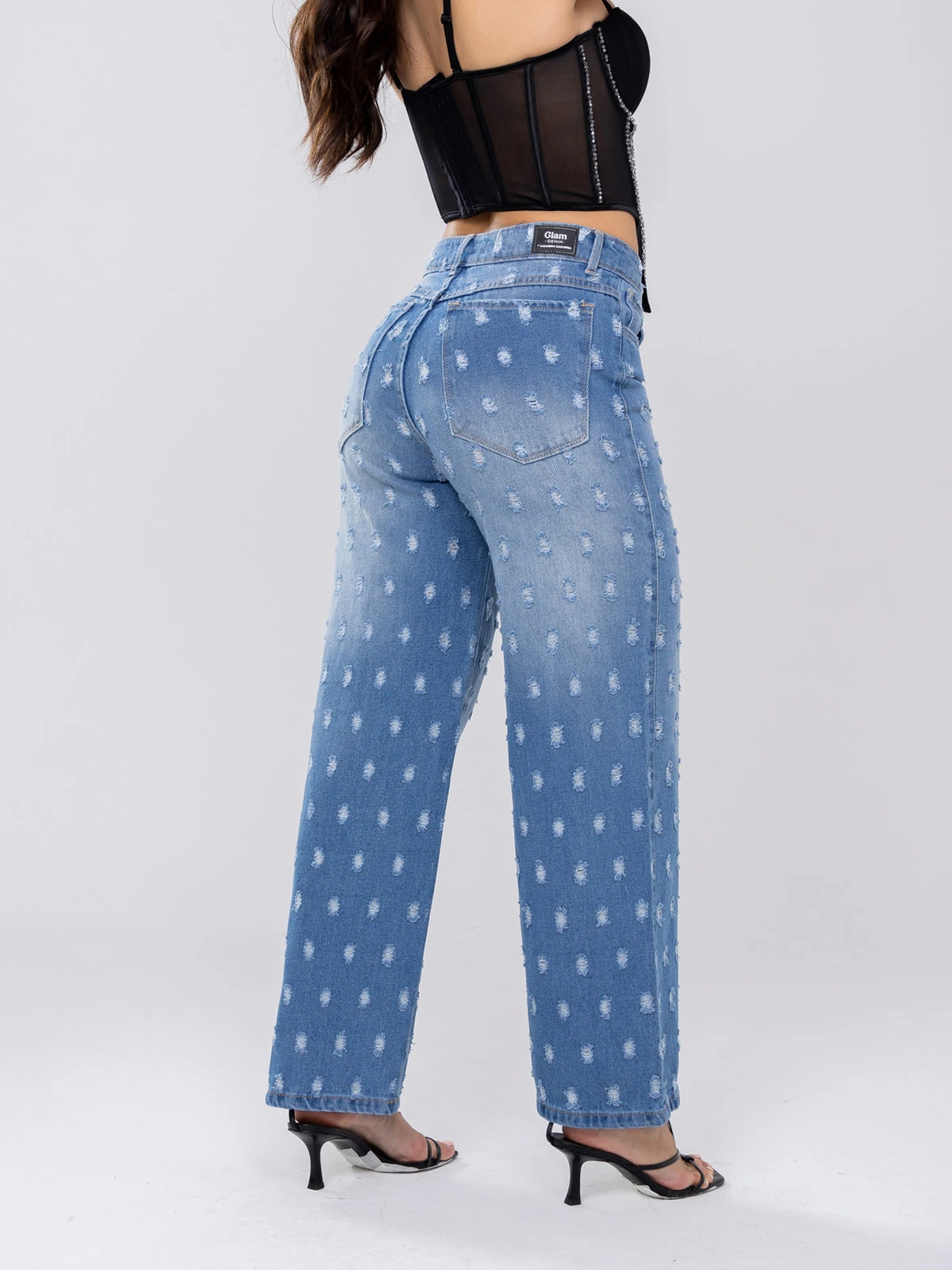 JEANS ALGODÓN MUJER GLAM VANIA LAZER - 3