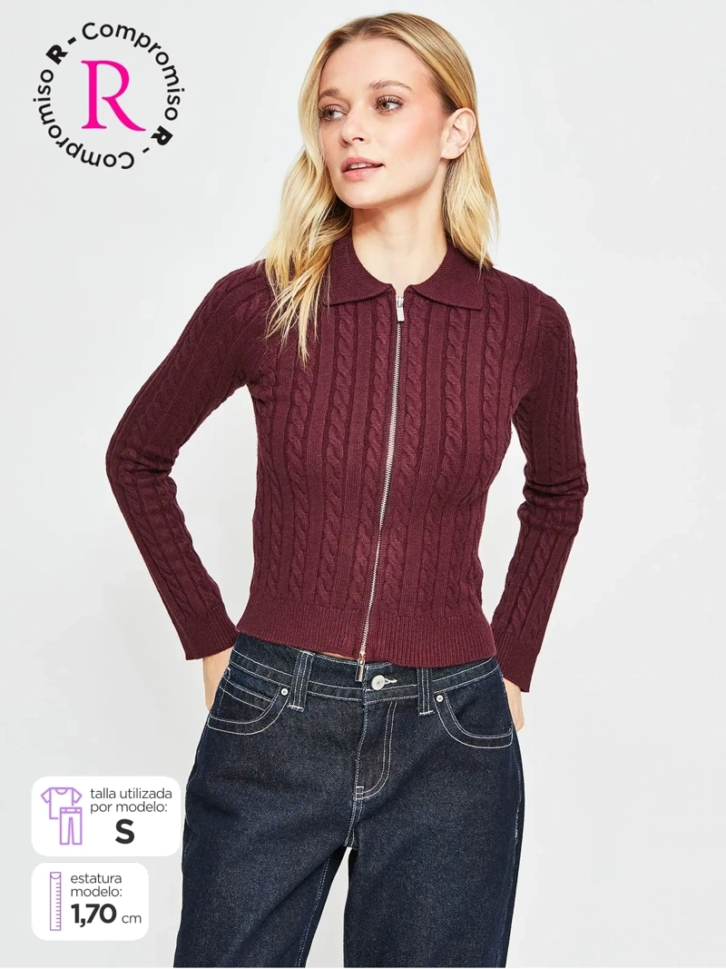 SWEATER MUJER INDEX ZIP - 1