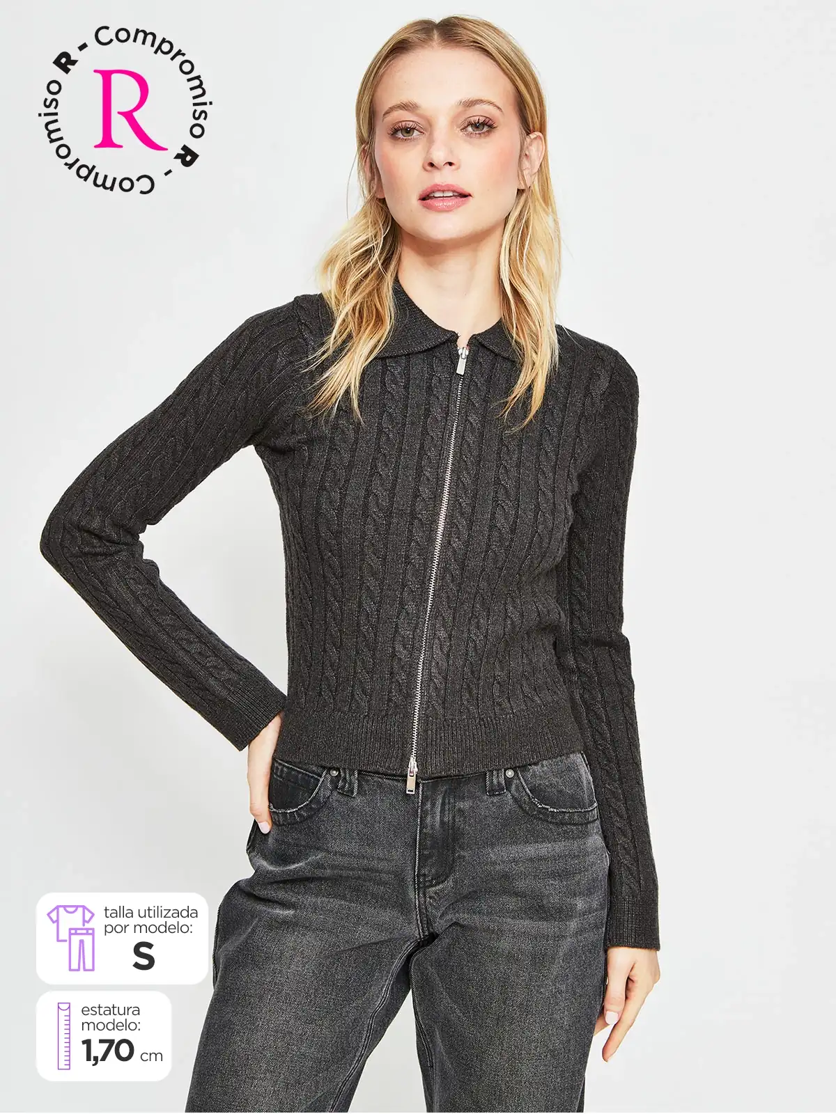 SWEATER MUJER INDEX ZIP - 1