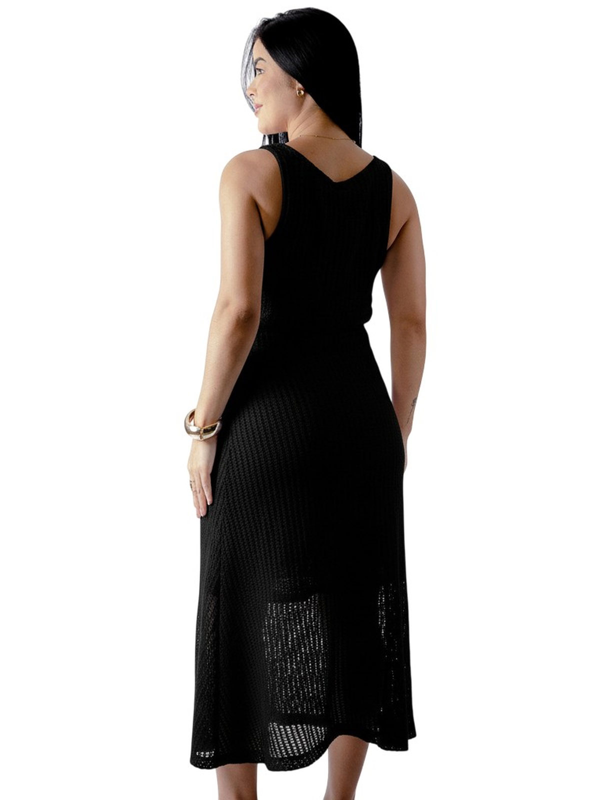 VESTIDO LARGO MUJER BLACKOUT - 4
