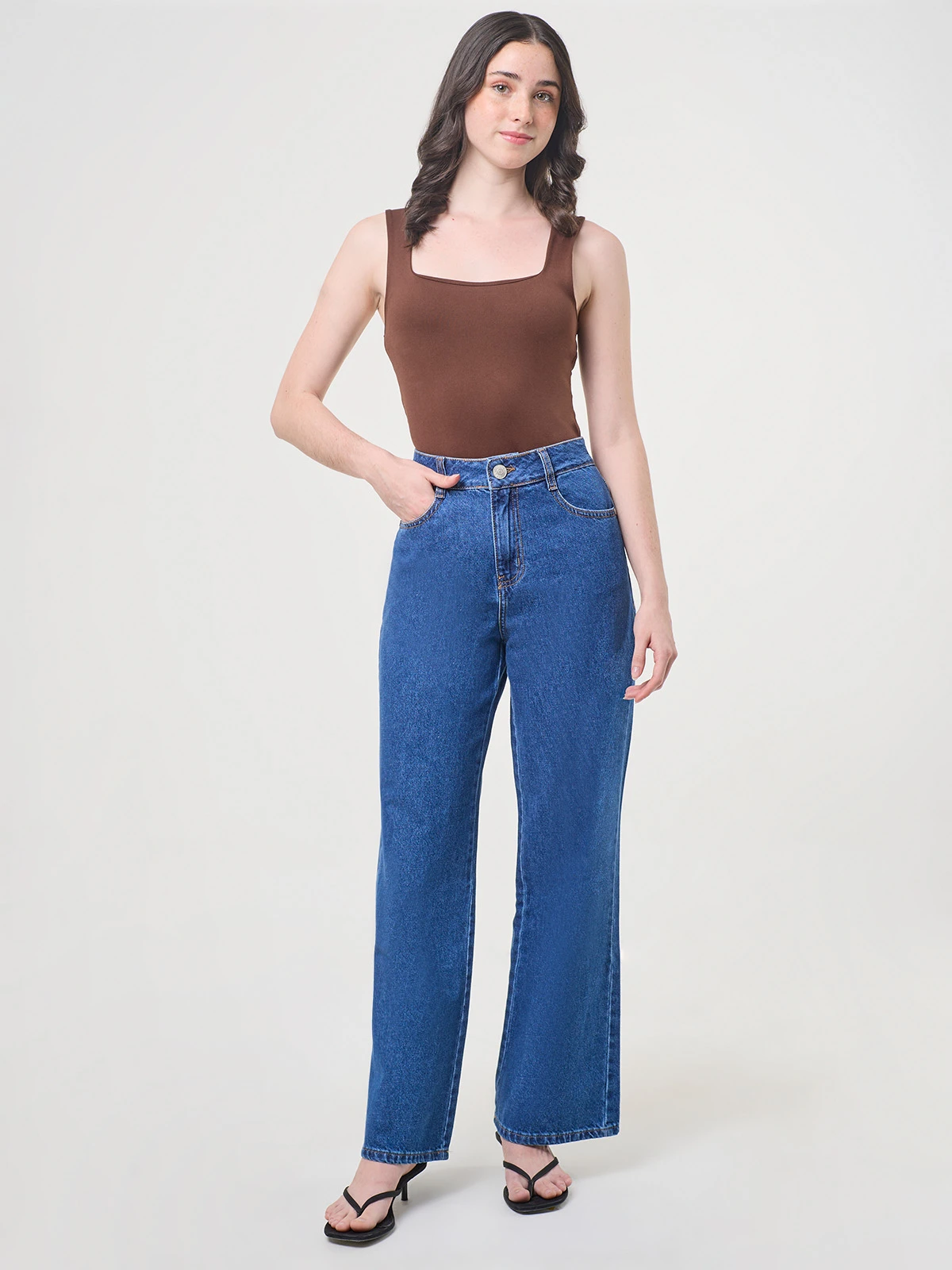 JEANS WIDE LEG MUJER INDEX - 5