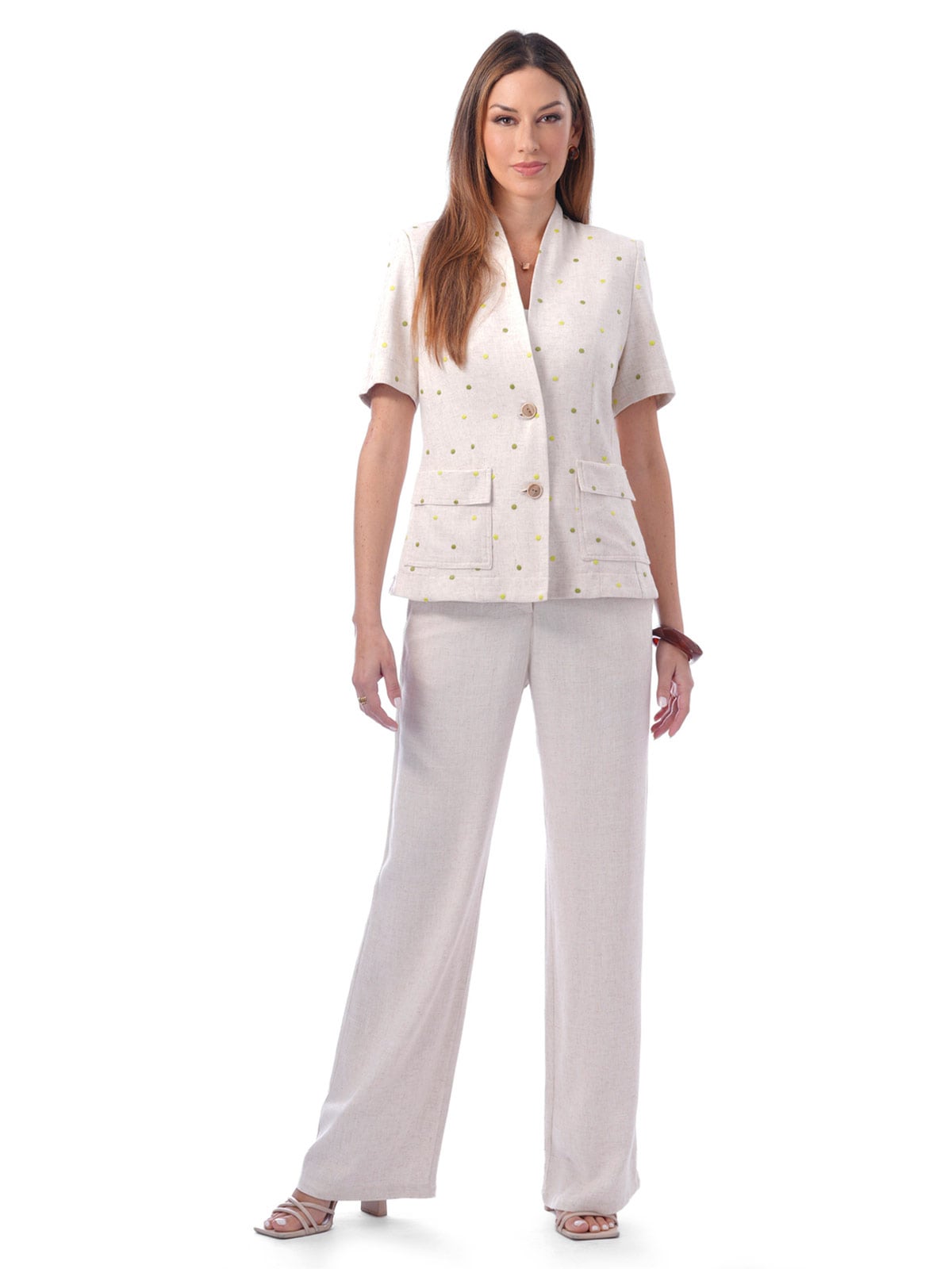 CASACA MANGA CORTA MUJER CP MODA DE COLECCIÓN ESMIRNA - 1