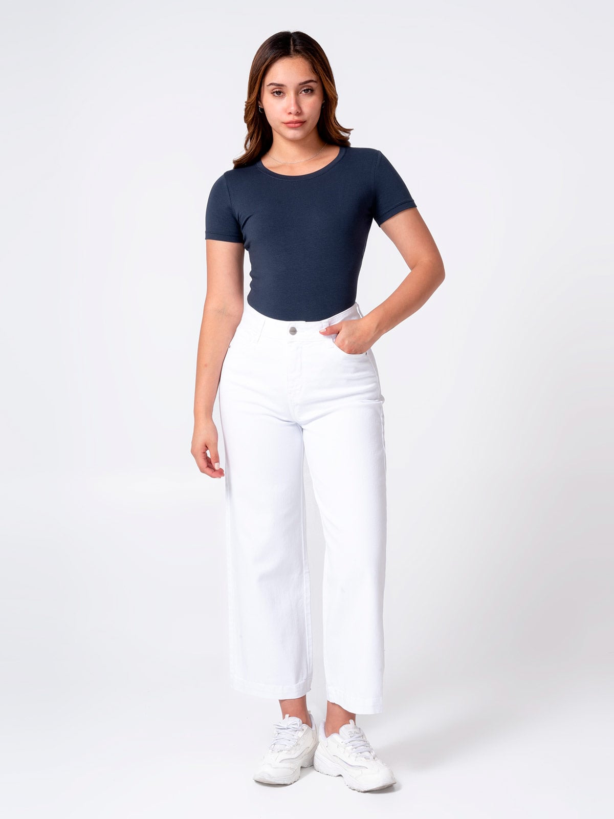 PANTALÓN CULOTTE MUJER PIONIER LARI BULL DENIM - 1