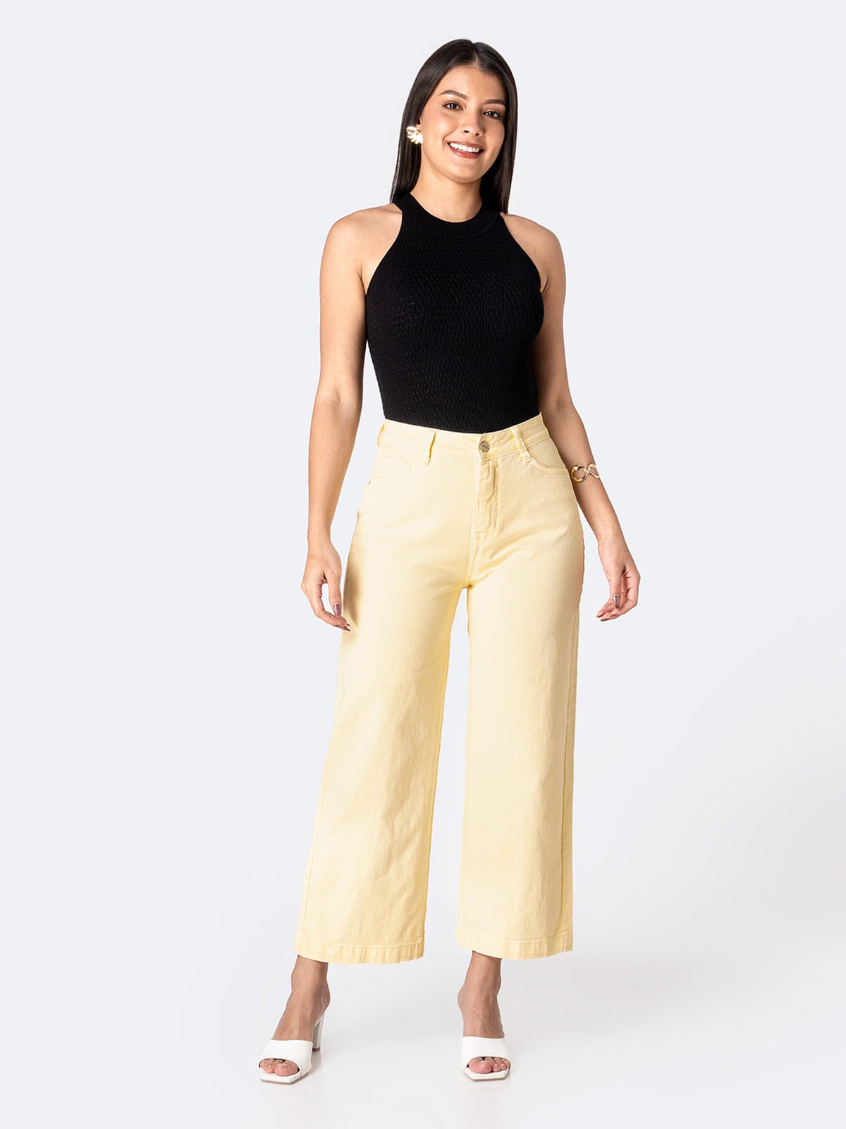 PANTALÓN CULOTTE MUJER PIONIER LARI BULL DENIM - 1