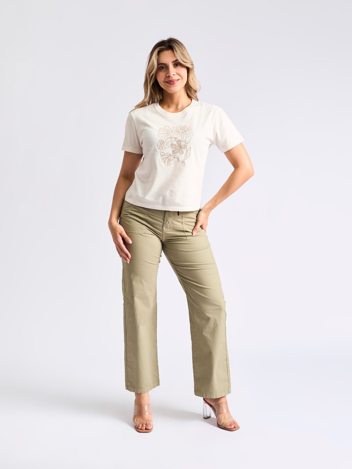 PANTALÓN ALGODÓN RECTO MUJER PARADA 111 CARLOTA - 1