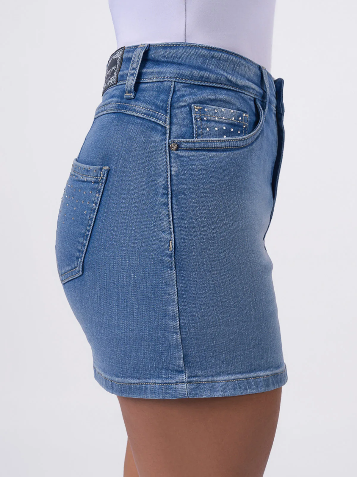 FALDA SHORT ALGODÓN SKINNY MUJER BRONCO NOELYA - 4