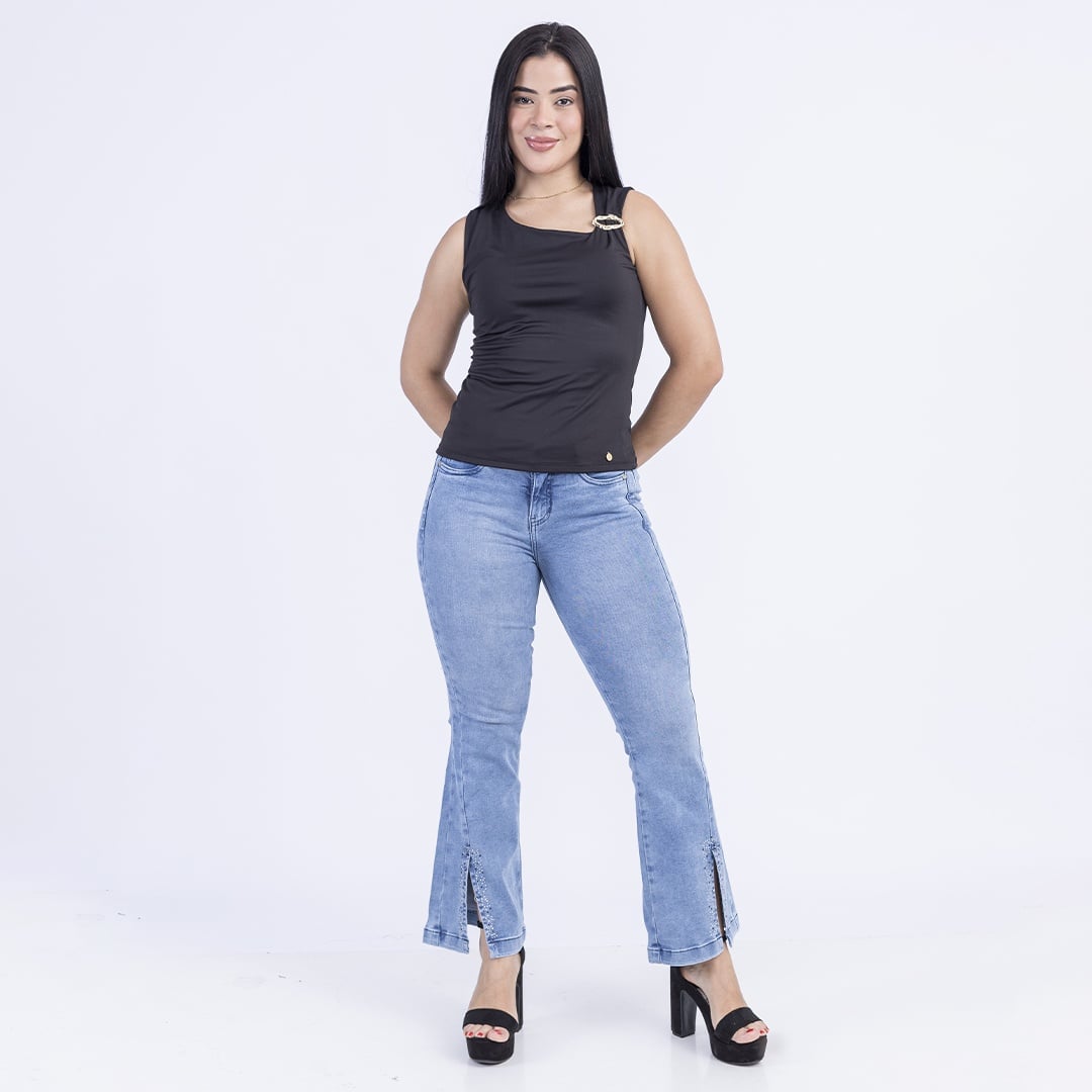 JEANS FLARE MUJER SODA BLUES MERLY - 4