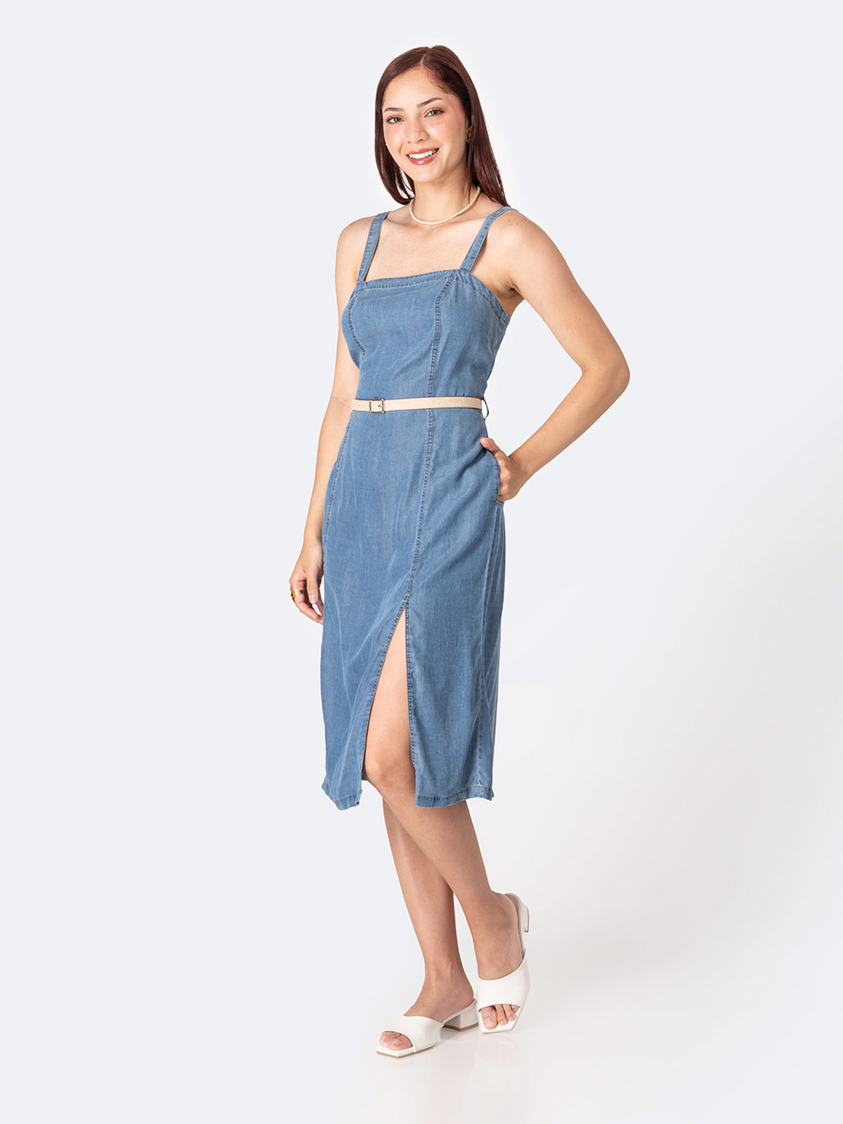 VESTIDO CORTO DENIM MUJER PIONIER - 2