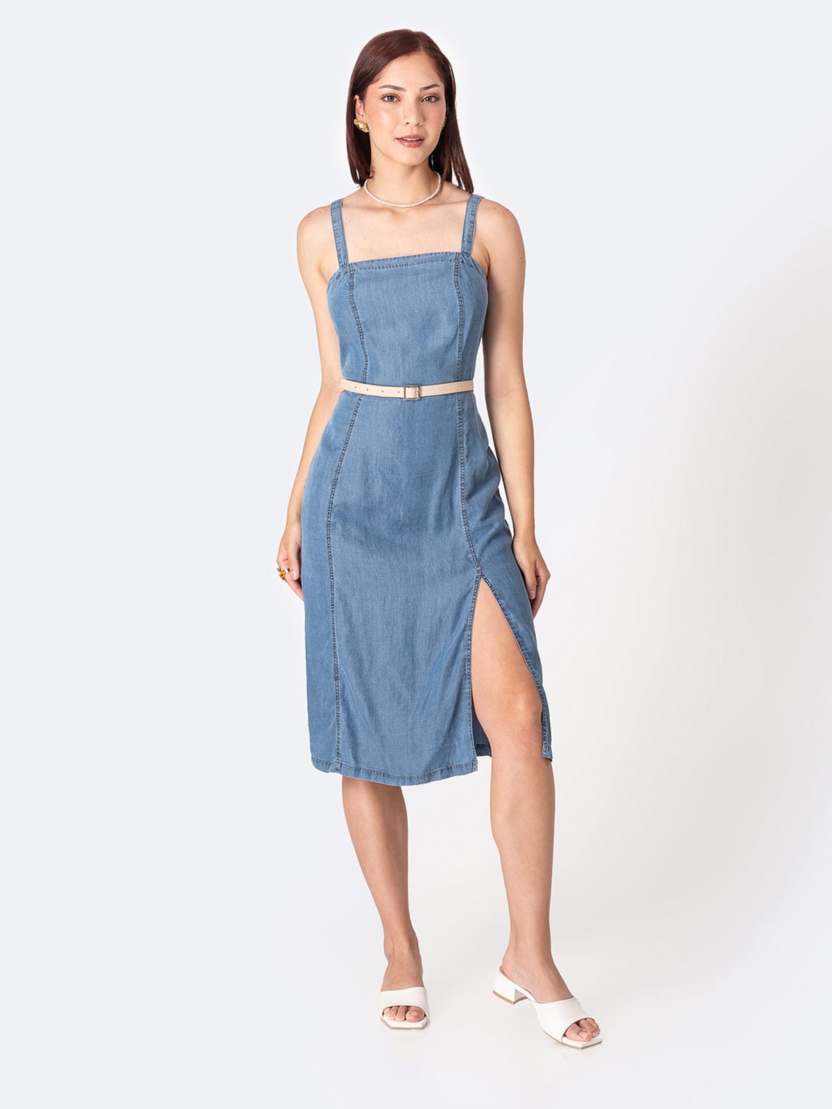 VESTIDO CORTO DENIM MUJER PIONIER - 1