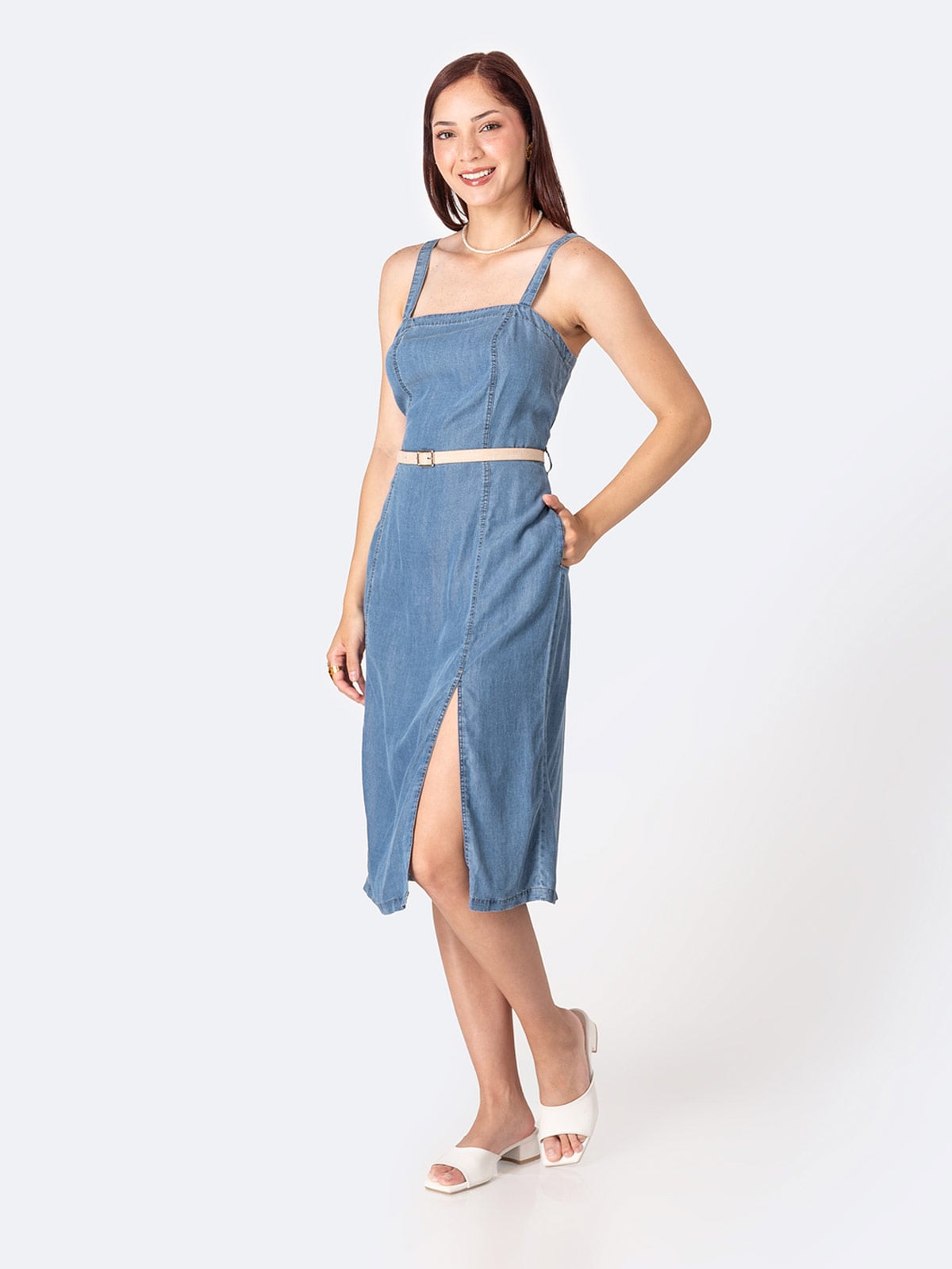 VESTIDO CORTO DENIM MUJER PIONIER - 2