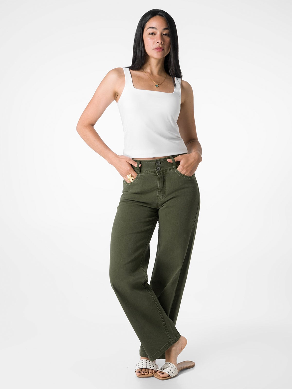 PANTALÓN WIDELEG MUJER SQUEEZE - 1