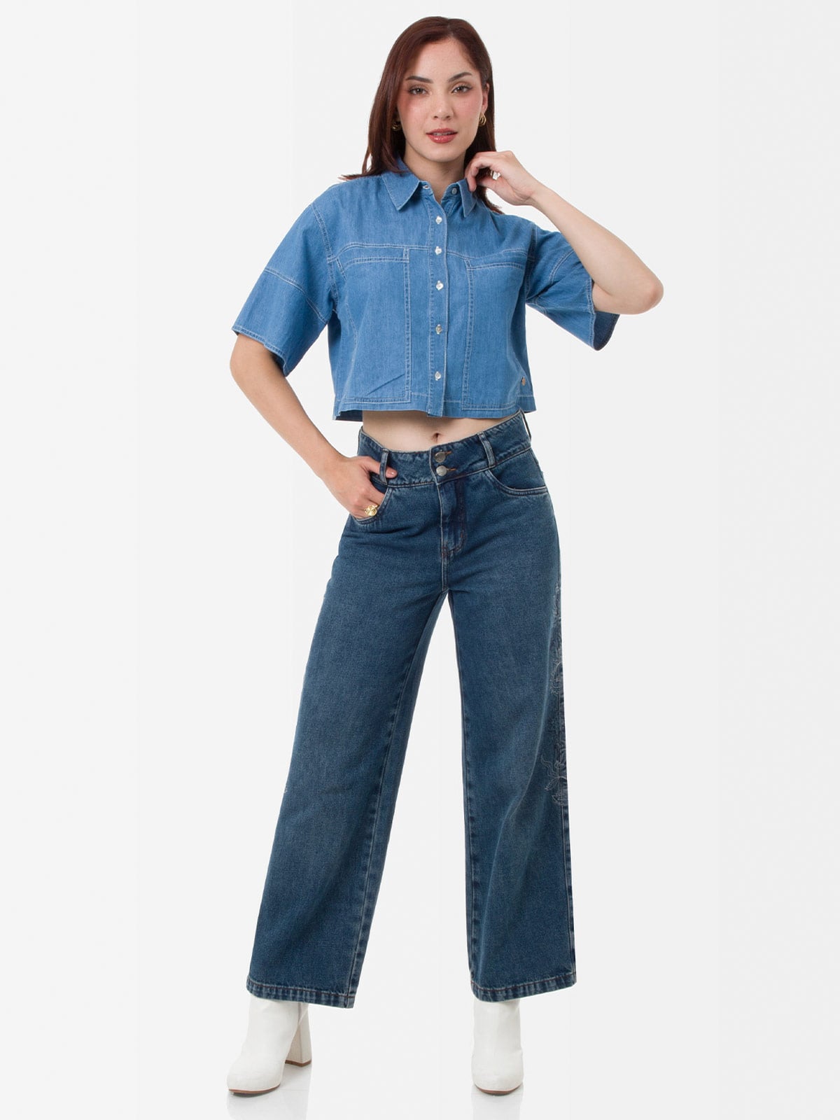 BLUSA MANGA CORTA MUJER GOCCOS TIKER - 1