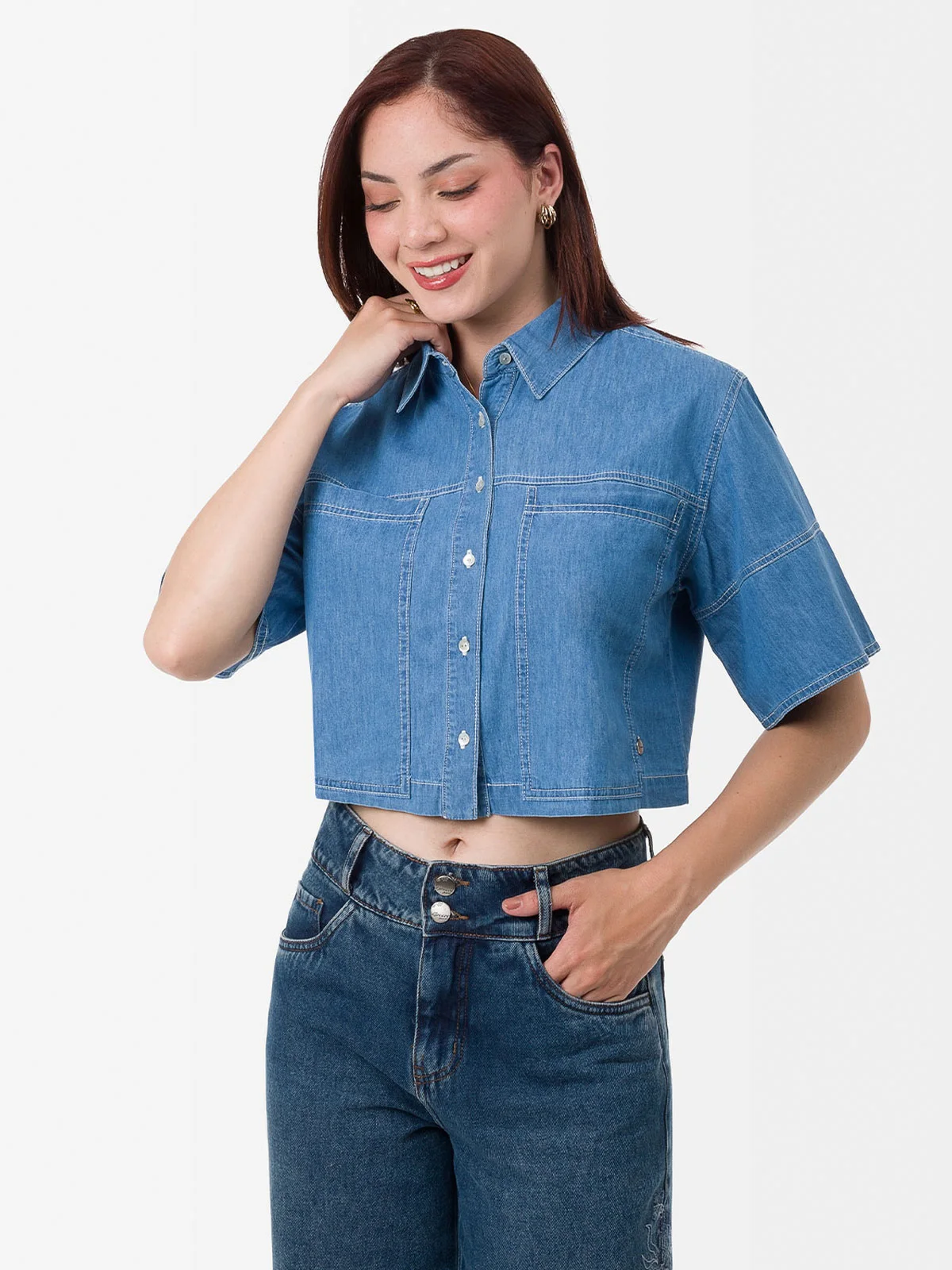 BLUSA MANGA CORTA MUJER GOCCOS TIKER - 2