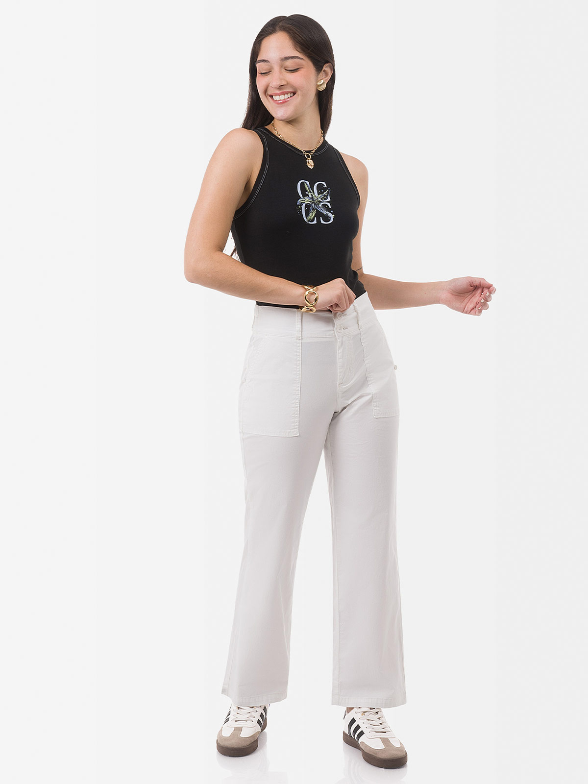PANTALÓN RECTO MUJER GOCCOS JAL - 1