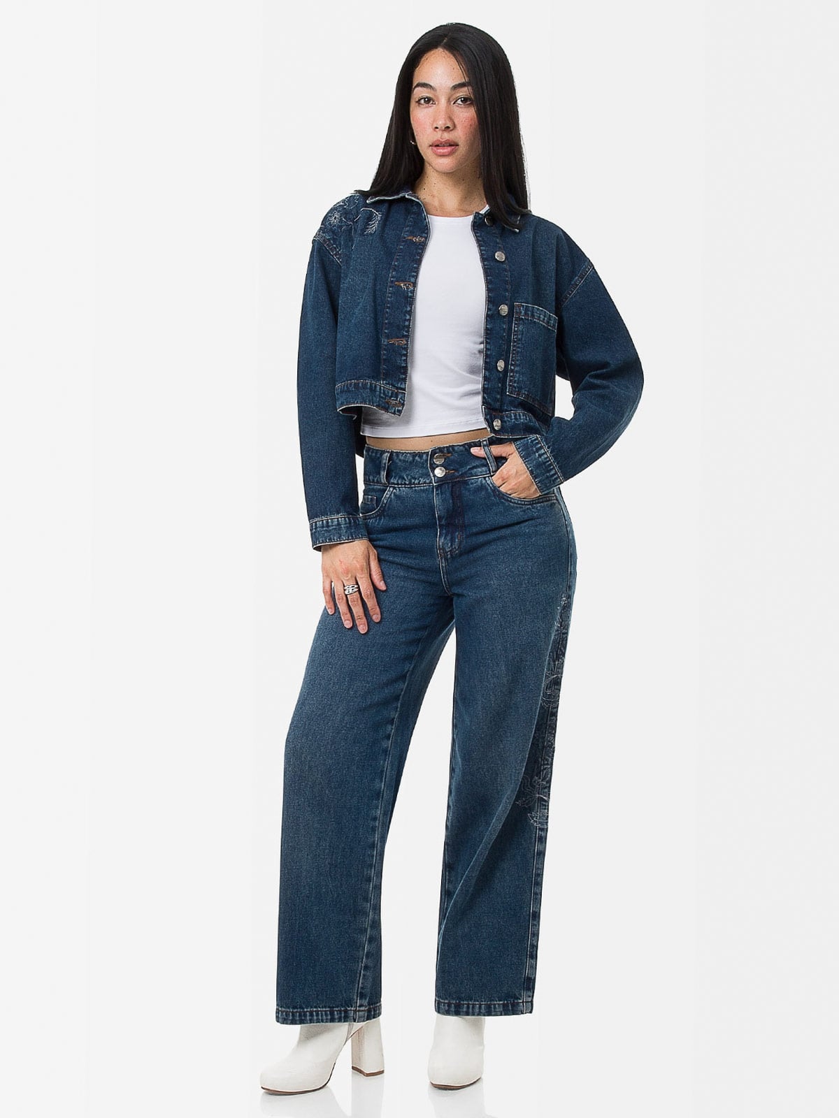 JEANS STRAIGHT MUJER GOCCOS XALE - 1