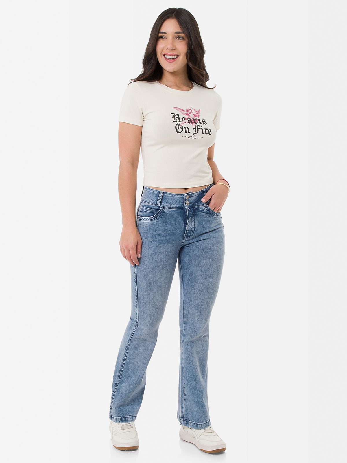 JEANS FLARE MUJER GOCCOS LUNISSA - 1