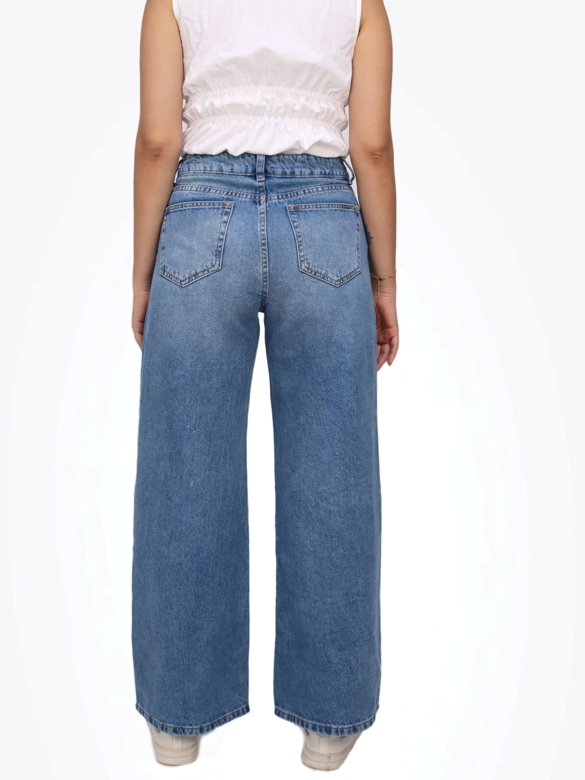 JEANS ALGODÓN STRAIGHT MUJER KAYRA POBLET PERFECT FIT PIEDRAS - 3