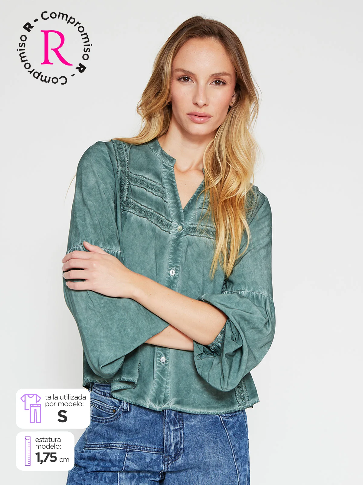 BLUSA MANGA LARGA MUJER TATIENNE AROSY - 1