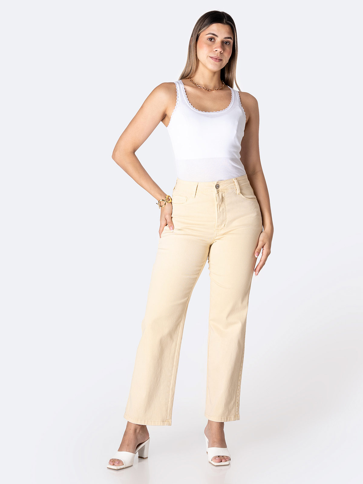 PANTALÓN STRAIGHT MUJER PIONIER - 1