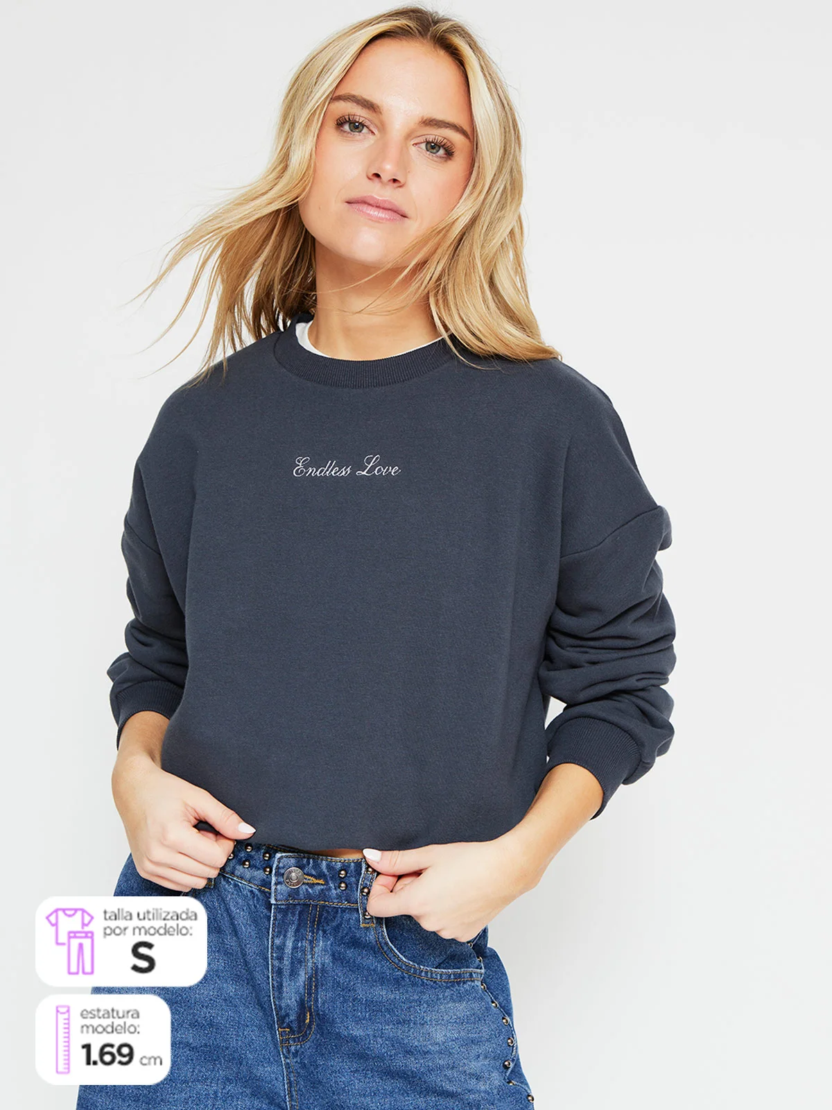 POLERA MANGA LARGA ALGODÓN MUJER INDEX BORDA - 1