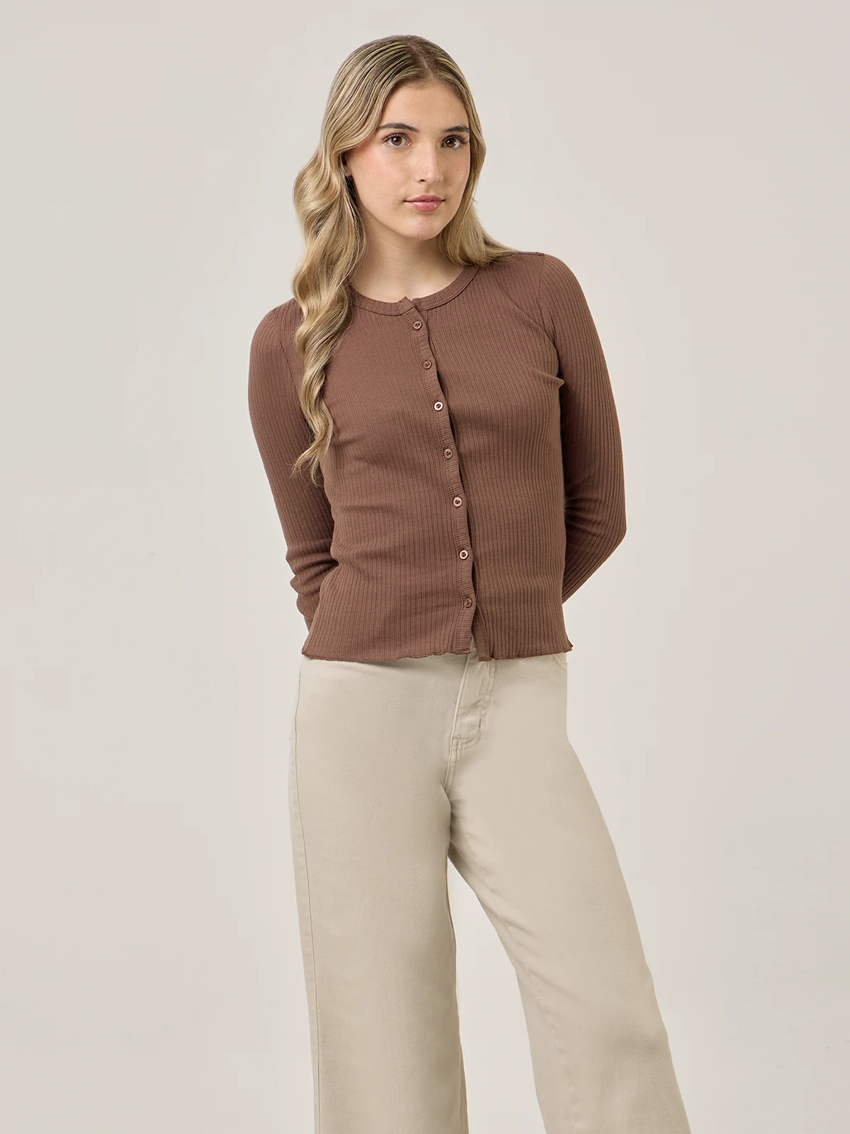 POLO MANGA LARGA ALGODÓN MUJER INDEX RIB - 1