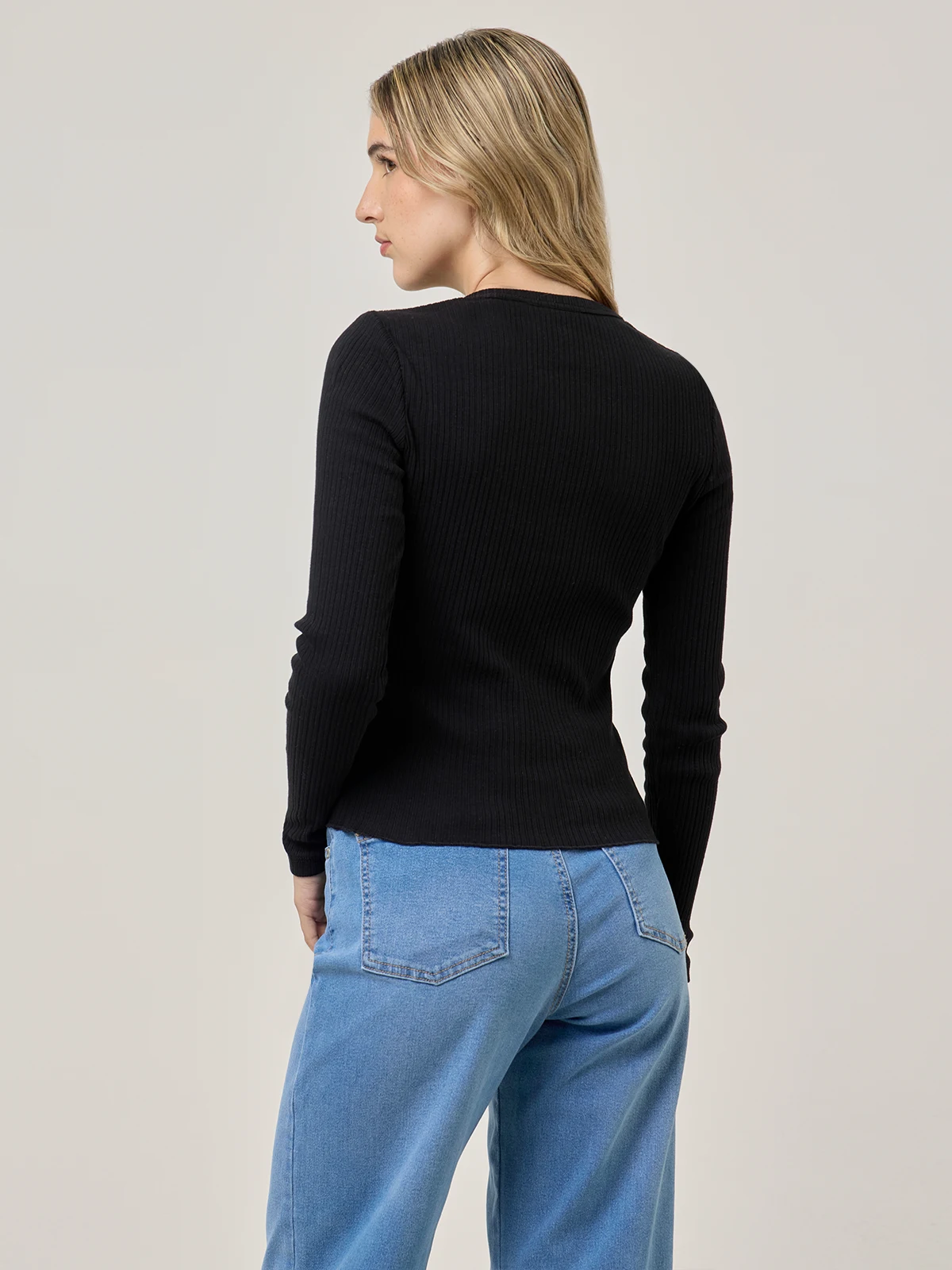 POLO MANGA LARGA ALGODÓN MUJER INDEX RIB - 2