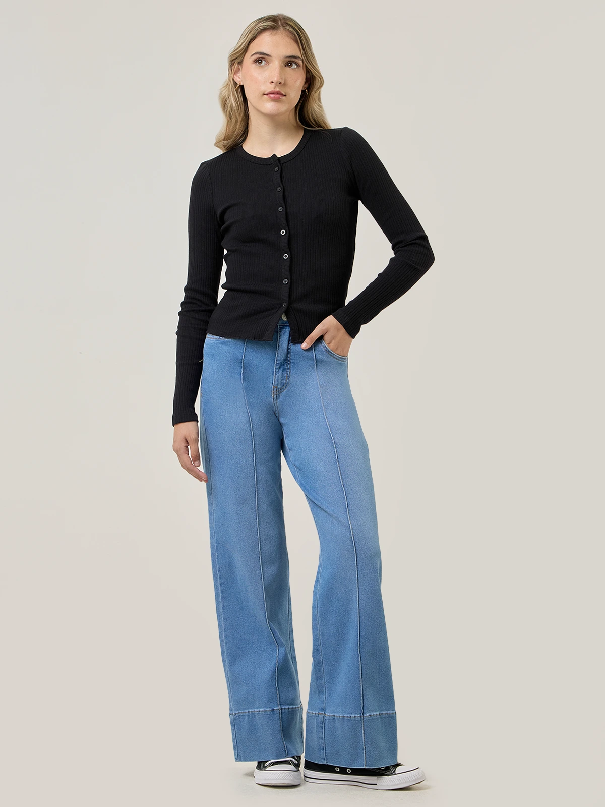 POLO MANGA LARGA ALGODÓN MUJER INDEX RIB - 5