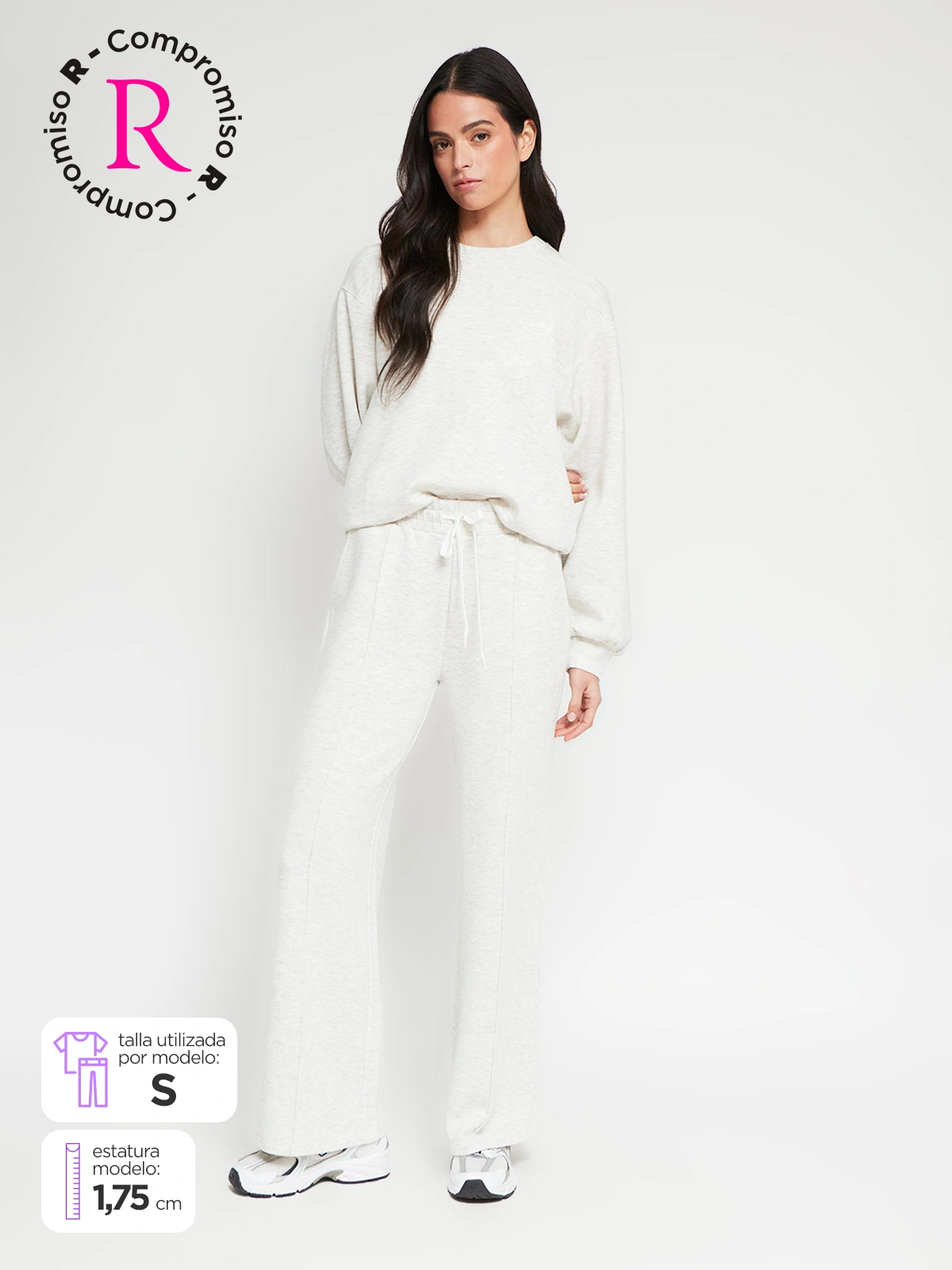 PANTALÓN DE BUZO WIDE LEG MUJER INDEX - 1