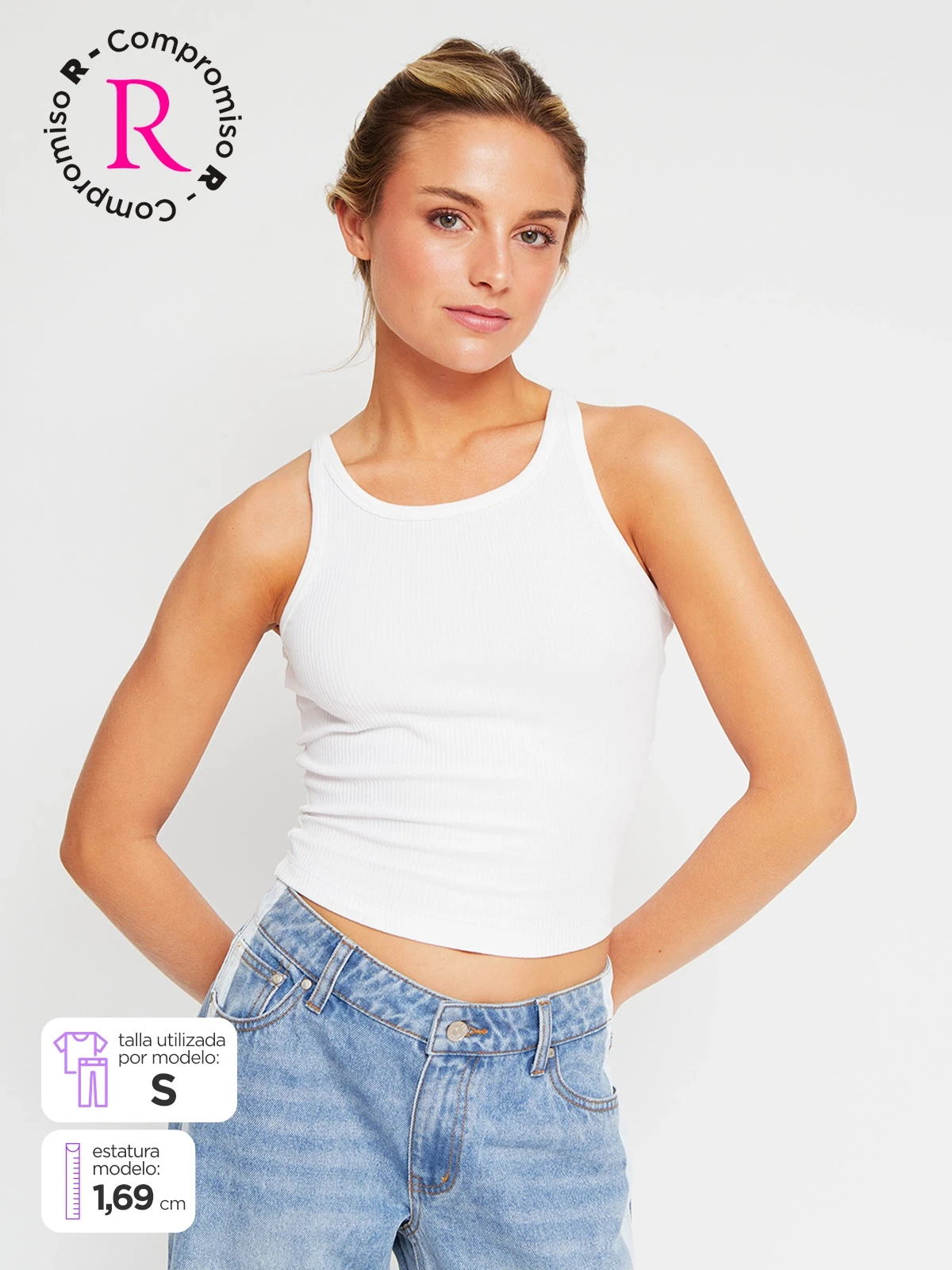 POLO SIN MANGAS ALGODÓN MUJER INDEX RIB - 1