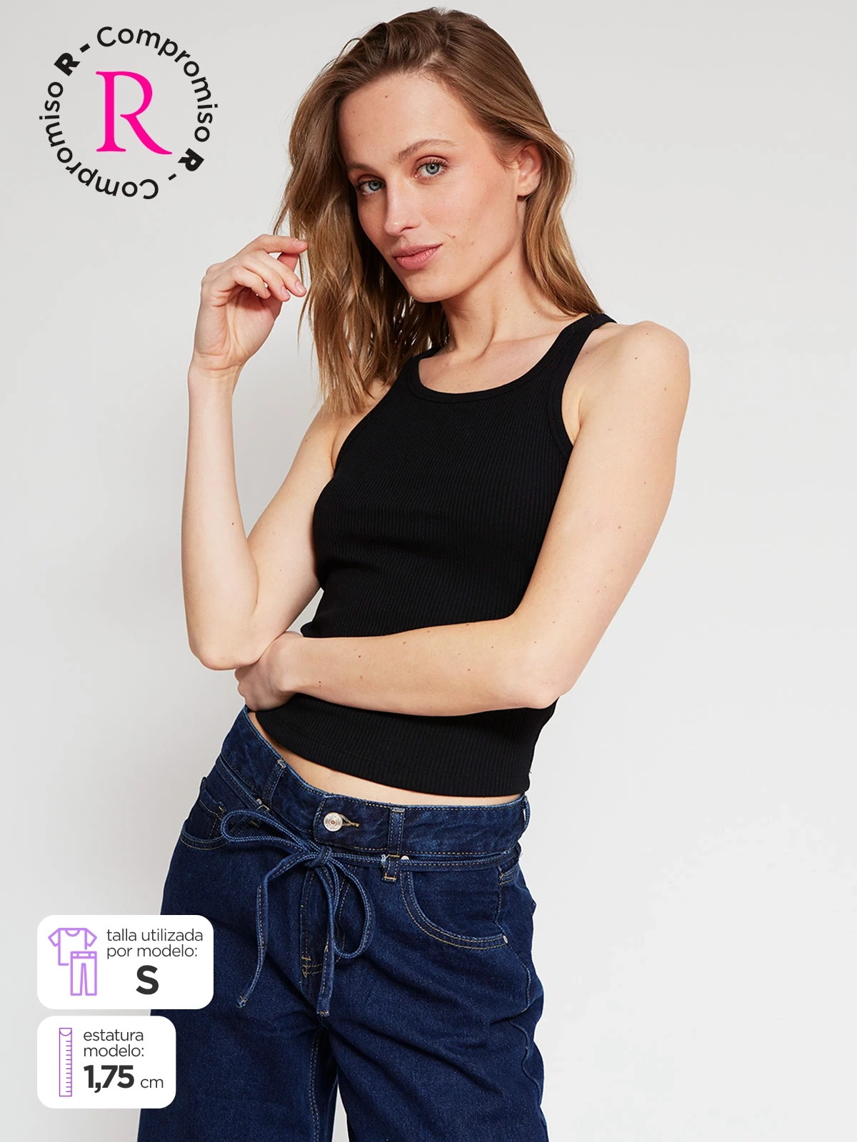 POLO SIN MANGAS ALGODÓN MUJER INDEX RIB - 1