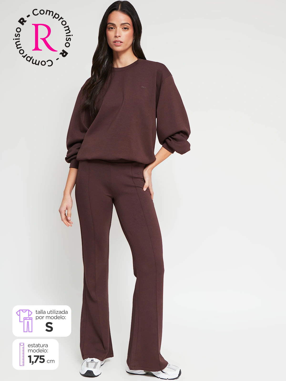 PANTALÓN DE BUZO FLARE MUJER INDEX - 1