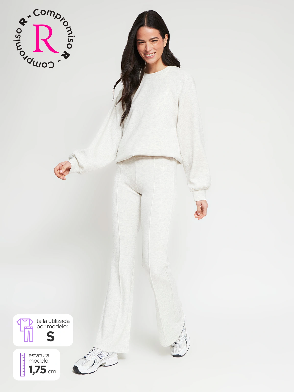 PANTALÓN DE BUZO FLARE MUJER INDEX - 1