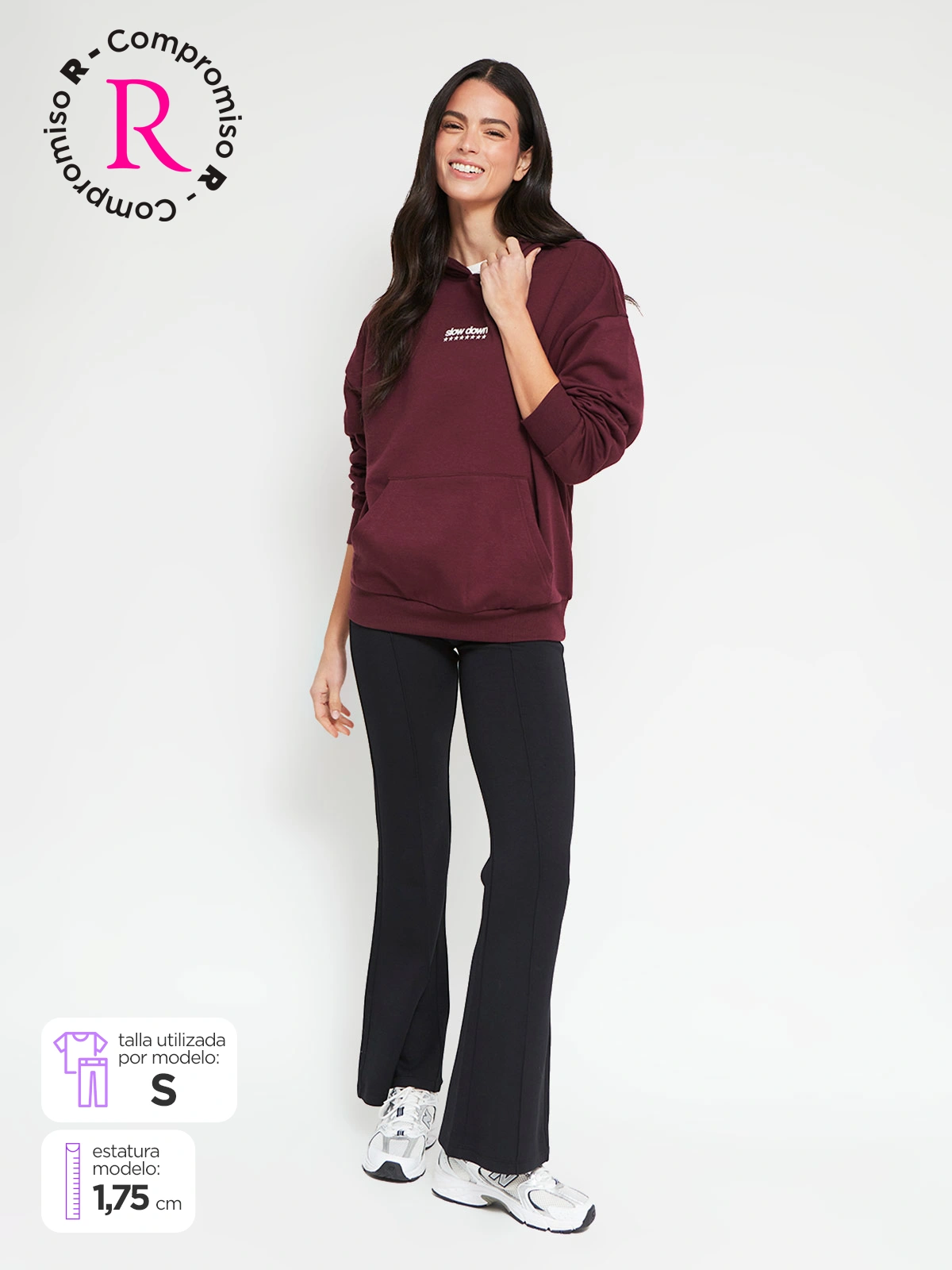 PANTALÓN DE BUZO FLARE MUJER INDEX - 1