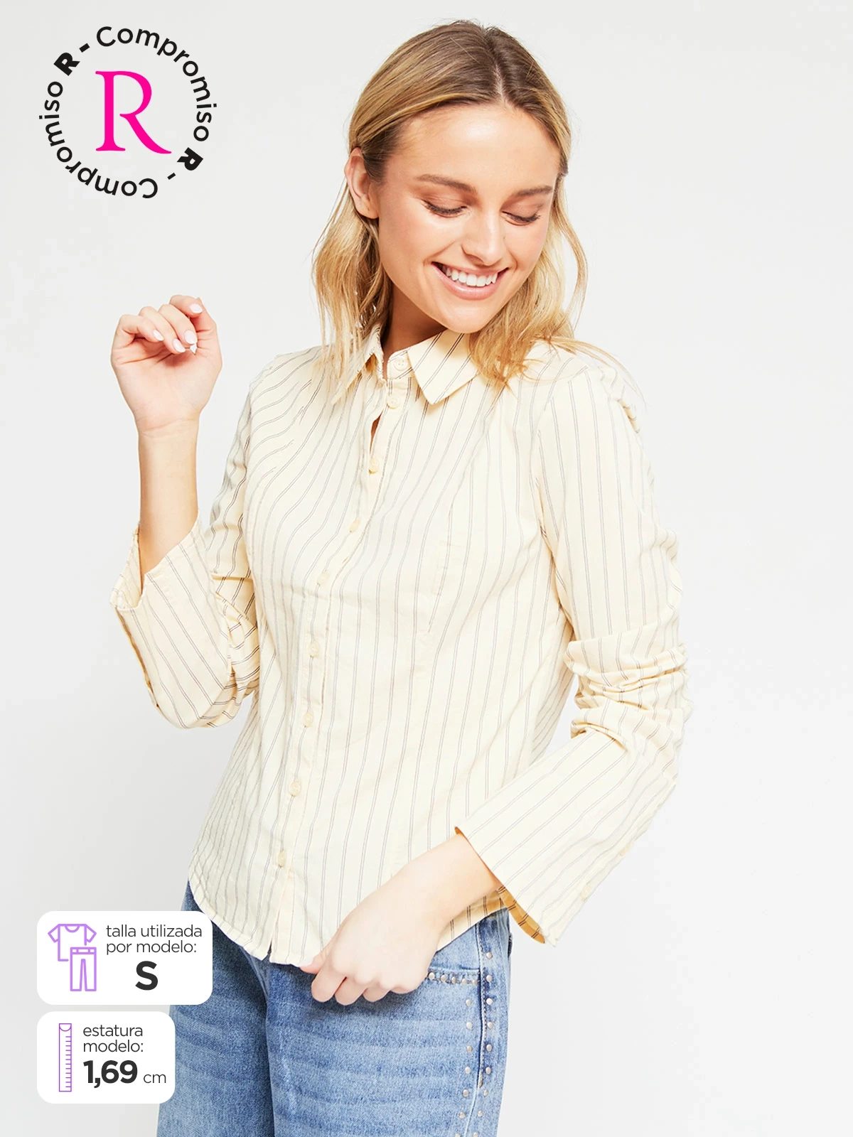 BLUSA MANGA LARGA ALGODÓN MUJER INDEX CATALINA - 1